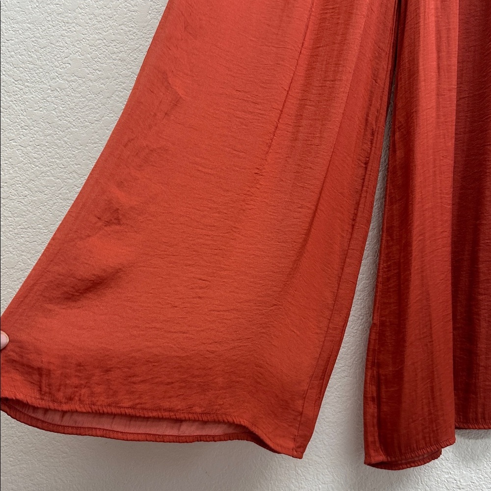 ZARA FLOWY WIDE LEG PANTS - Picture 5 of 8